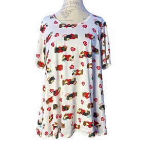 Valentines Lularoe Large Valentines Puppies Top Dogs Graphic